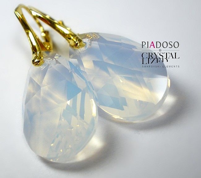 Swarovski kolczyki ZŁOTE SREBRO Certyfikat 22WO