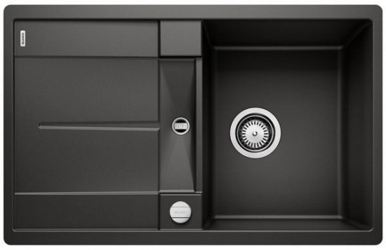 Blanco METRA 45 S-F Silgranit PuraDur Czarny odwracalny korek auto 525917