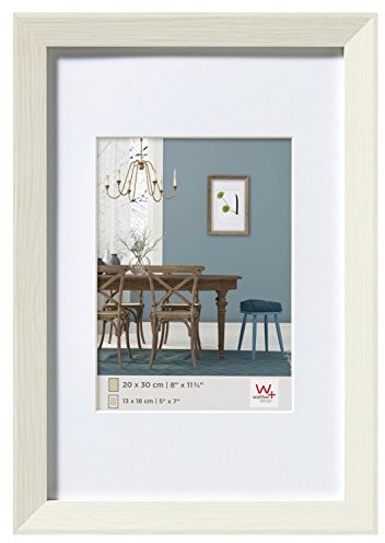 Walther wzornictwo fiorito rama drewniana ramka na zdjęcia, drewno, białe, 50 x 70 cm EF070W