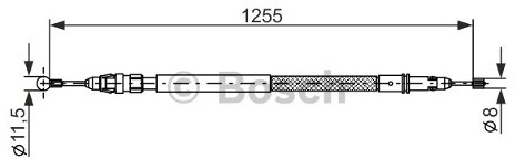 Bosch Linka hamulca ręcznego 1 987 482 235
