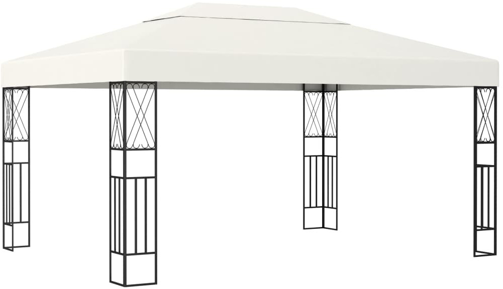 vidaXL Altana, 3 x 4 m, kremowa, tkanina