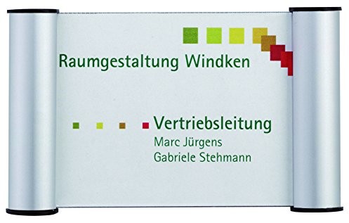 Franken tabliczka na drzwi z ramą Clip, srebro BS0602