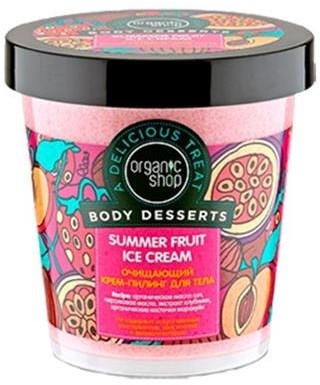 Organic Shop Body Desserts Summer Fruit Ice Cream Cleansing Body Peeling Cream oczyszczający kremowy peeling do ciała 450ml 40575-uniw