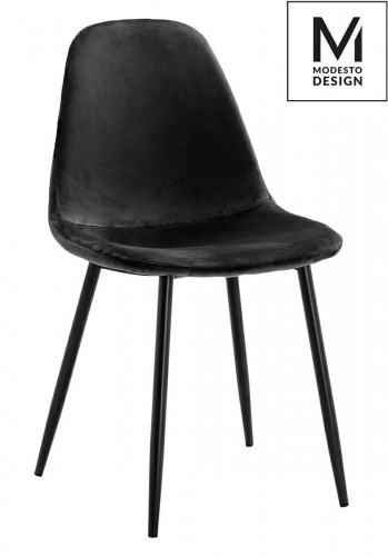 King Home Krzesło Lucy czarne - Modesto Design PM069.BLACK.VELVET