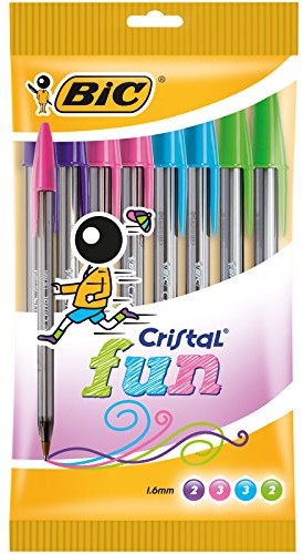 BIC Cristal Fun długopis, różne kolory, 10 sztuki 921342