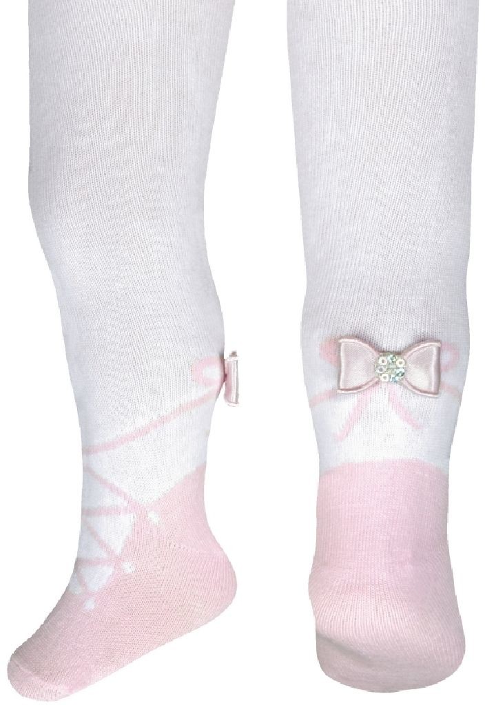 Milusie rajstopy-dzieciece-milusie-kwiatki-jety-cekiny-kokardki-do-chrztu-eleganckie-biale-wzor5-Model15
