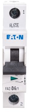 Eaton Wyłącznik nadprądowy 1P D 6A 15kA AC FAZ D6/1 278578