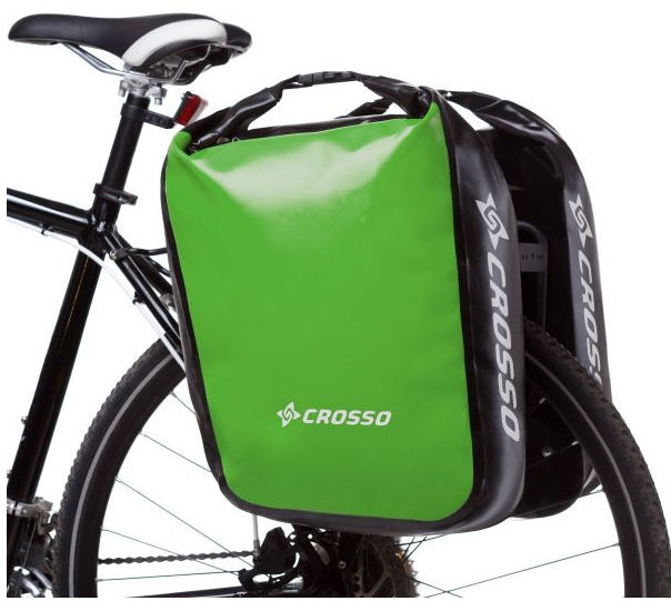 Crosso Sakwy rowerowe Dry Big 60 l Adventure jasny zielony 5901619642207