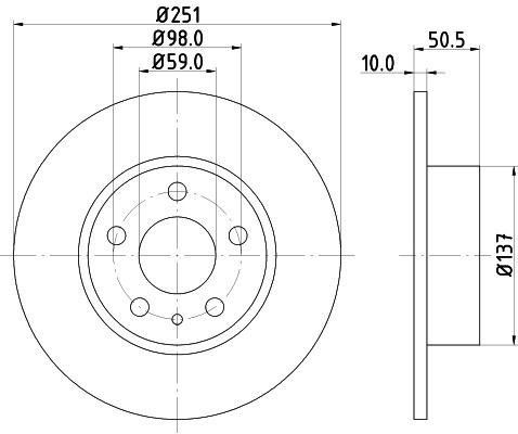 HELLA PAGID Tarcza hamulcowa PAGID 8DD355101-971