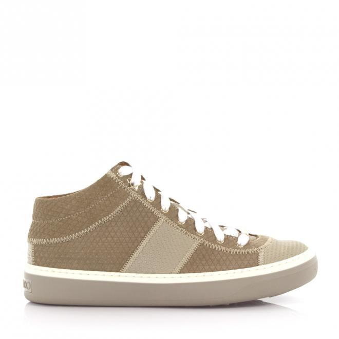 Jimmy Choo Jimmy Choo Buty sznurowane zamsz Wytłoczony wzór szary