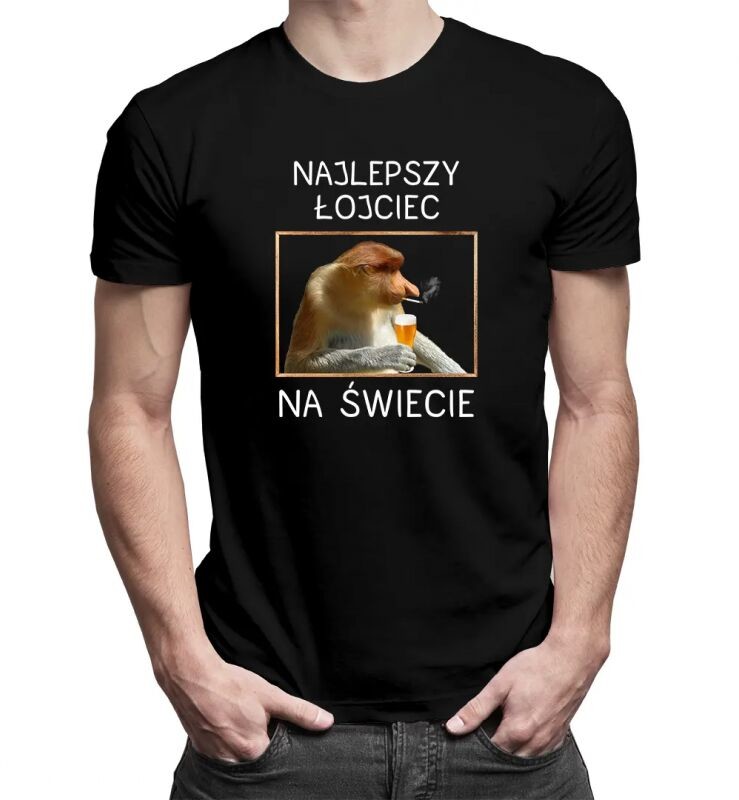 Koszulkowy Najlepszy łojciec na świecie - męska koszulka z nadrukiem 12507