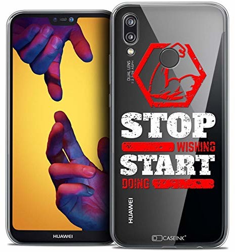 Caseink Etui ochronne do Huawei P20 Lite, ultracienkie, Quote Start Doing CRYSPRNTP20LITESTARTDO