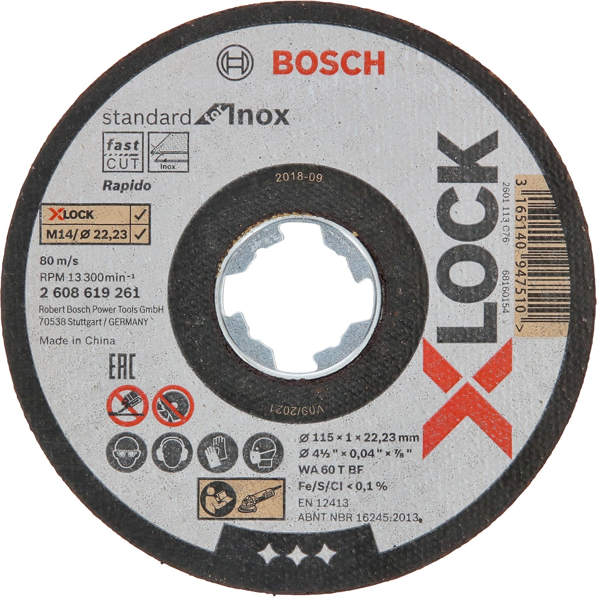 Bosch 2608619261, Ostrze, tarcza 3165140947510