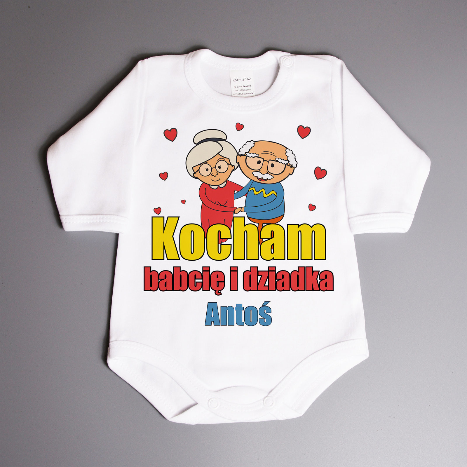 Poczpol Kocham babcię i dziadka - body dziecięce PRZPOC-8-3084