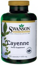 SWANSON Cayenne 450mg, 300kaps. 21SWACAYEN
