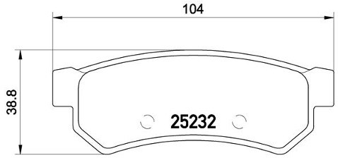 BREMBO Zestaw klocków hamulcowych, hamulce tarczowe P 10 053