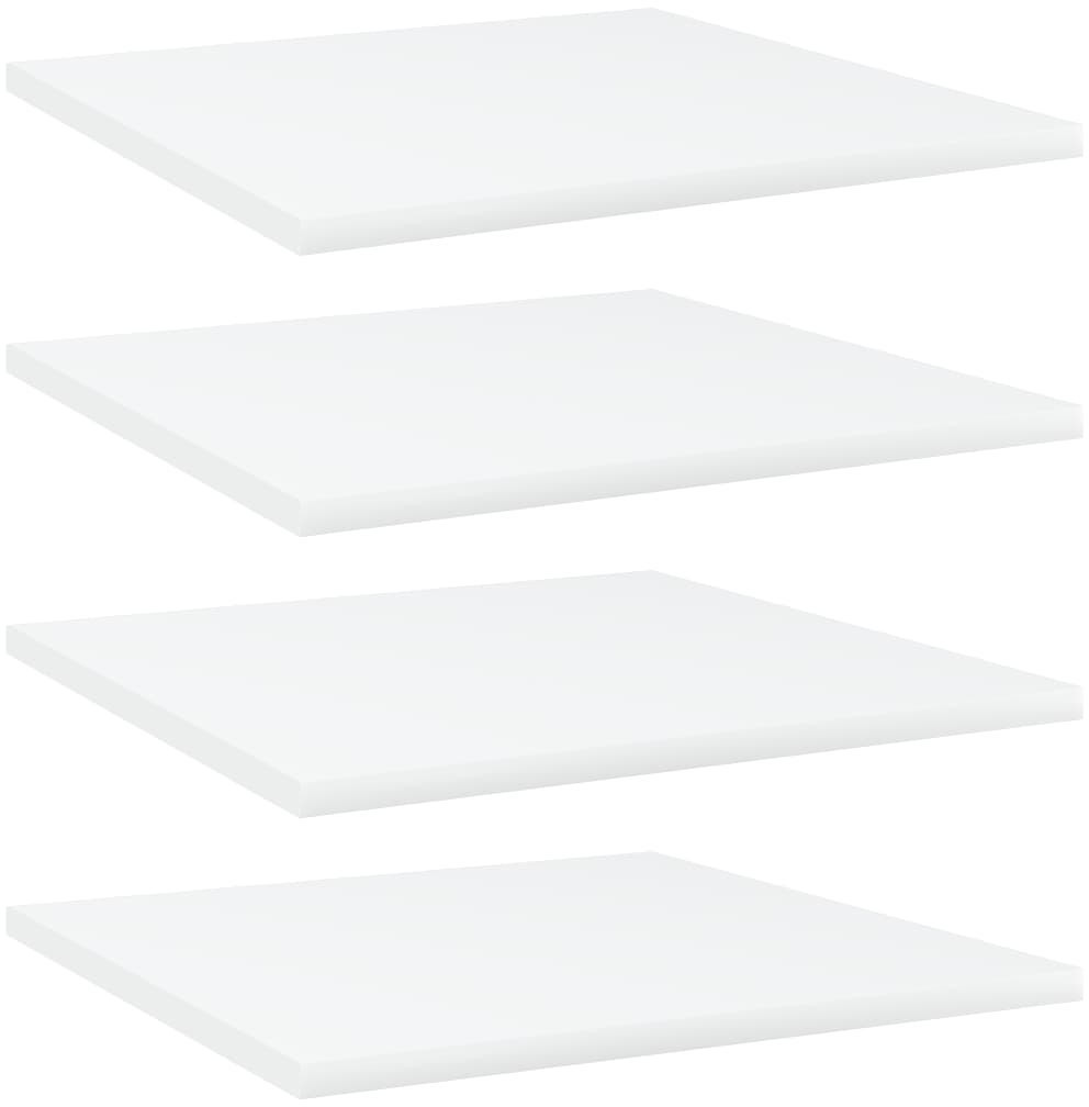 VidaXL Półki na książki, 4 szt., białe, 40x40x1,5 cm, płyta wiórowa 805170 VidaXL