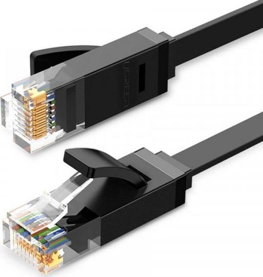 Ugreen Płaski kabel sieciowy UGREEN Ethernet RJ45 Cat.6 UTP 15m czarny UGR430BLK