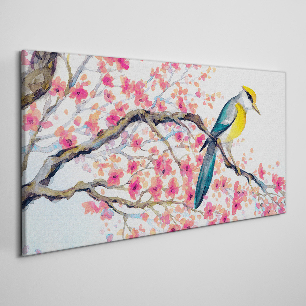 PL Coloray Obraz na Płótnie drzewo ptak zwierzę 100x50cm