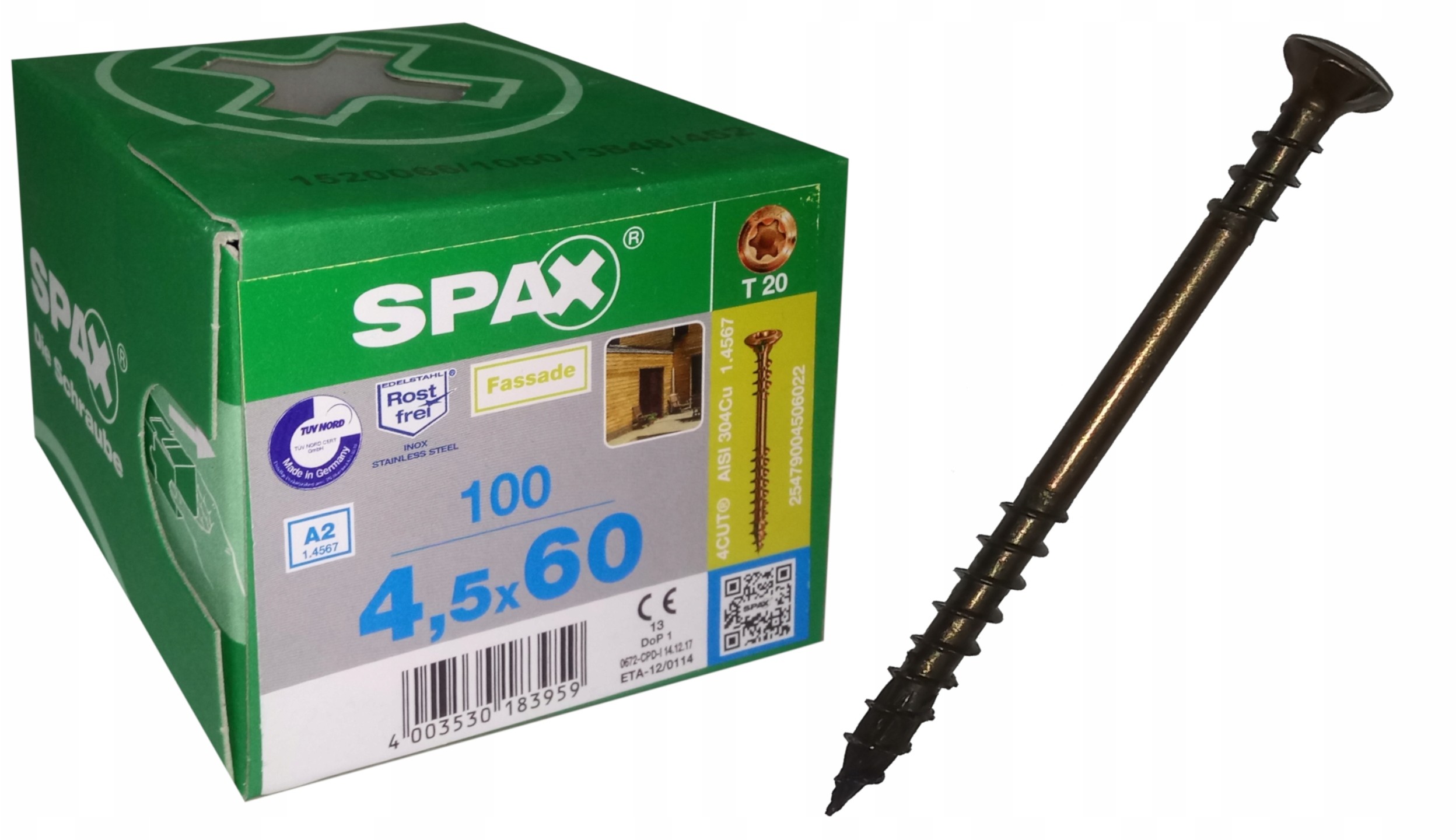 Spax wkręty do taras,fasady 4,5x60 Stare Złoto