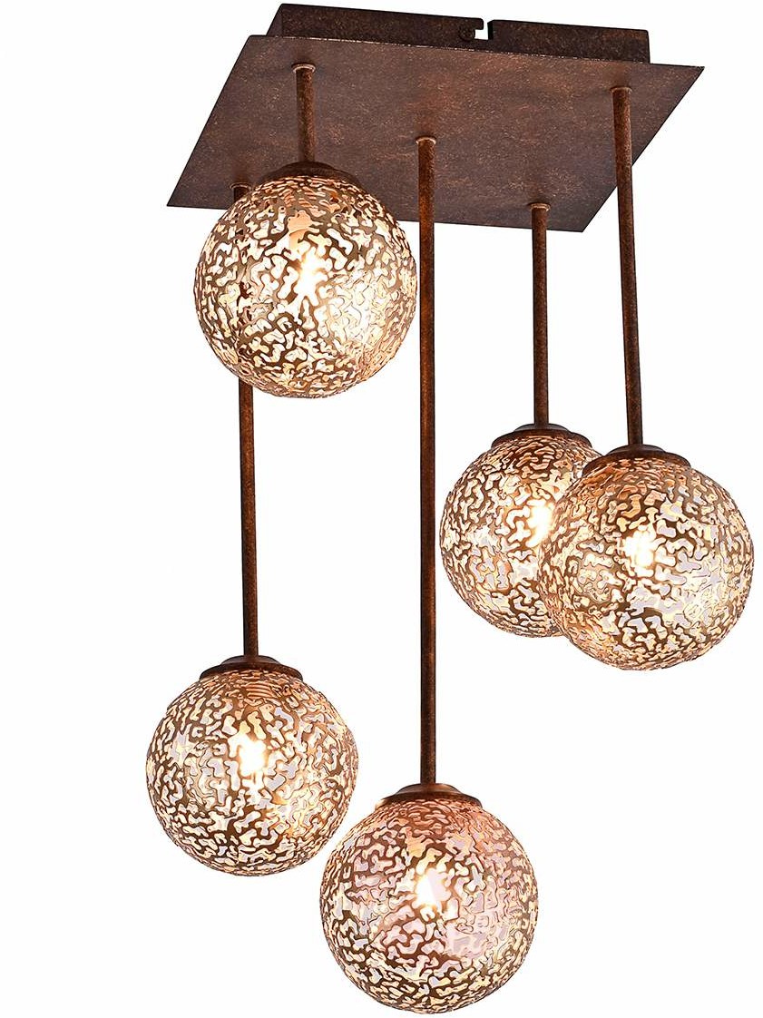 Paul Neuhaus Oświetlenie GRETA Lampa Sufitowa Rudy, 5-punktowe 6234-48