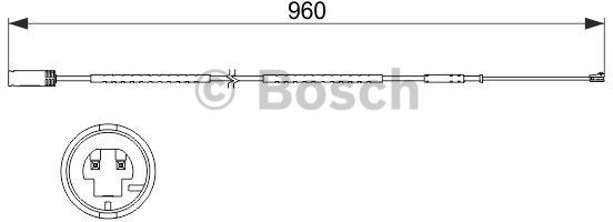 Bosch Zestyk ostrzegawczy zużycia okładzin tył 1 987 473 523