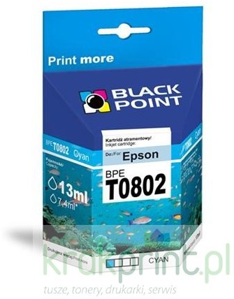 BlackPoint [BPET0802] Tusz/Ink Black Point | Epson T0802) cyan BPET0802