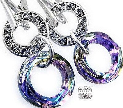 Swarovski Special Kolczyki 5 Kolorów Srebro