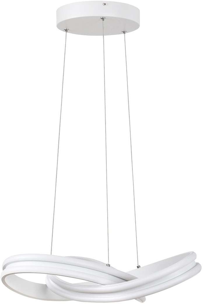 Rabalux Lampa Wisząca Tulio 5891 Metalowa Oprawa Designerska Led 60w Wstążka Biała 5891