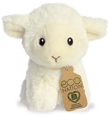 Aurora 35073, Eco Nation Mini Lamb, 12,7 cm, miękka zabawka, biała 35073