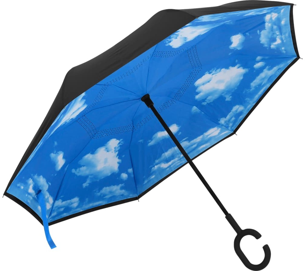 vidaXL Parasolka z uchwytem w kształcie litery C, czarna, 108 cm vidaXL
