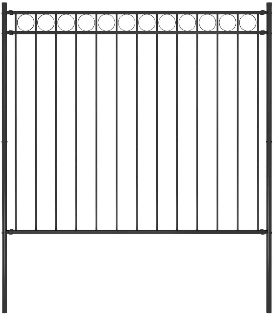 VidaXL Panel ogrodzeniowy, stalowy, 1,7 x 1,5 m, czarny 146315