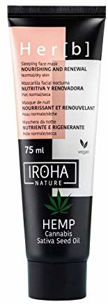 IROHA NATURE Seria konopi Iroha  maska do spania, 75 ml