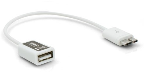 System-S System-S Krótki kabel Micro USB 3.0 On-The-Go Host OTG 17 cm biały 45908899