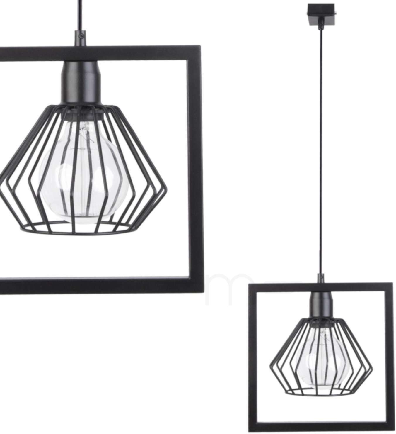 Sigma Saga lampa wisząca 1-punktowa czarna 31614 31614