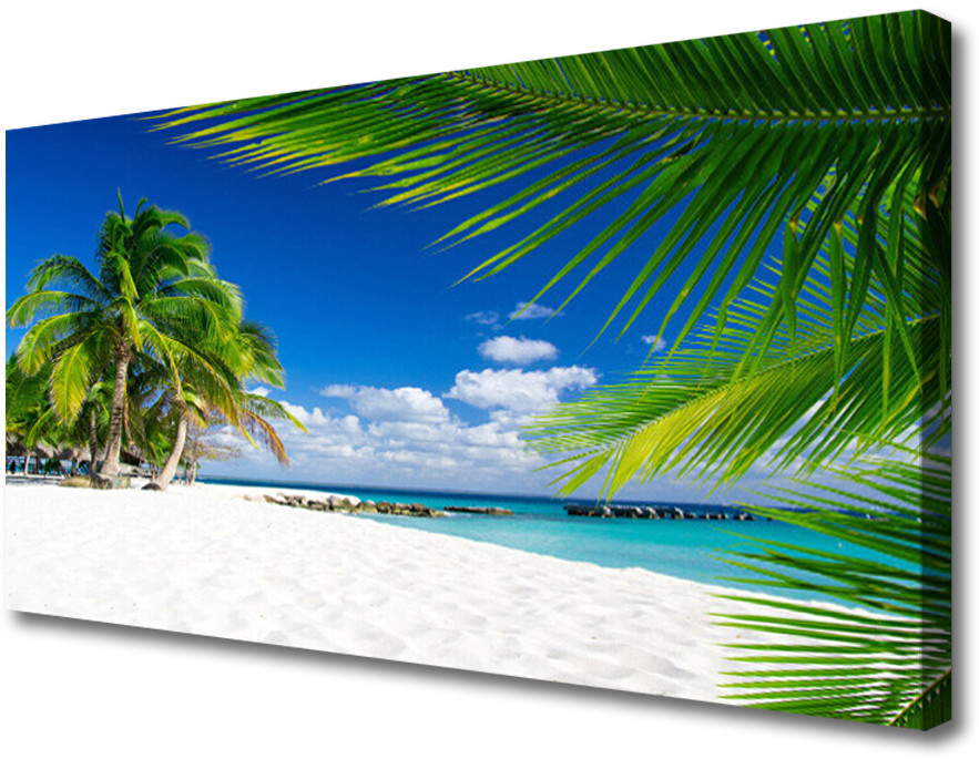 PL Tulup Obraz Canvas Tropikalna Plaża Morze Widok 100x50cm