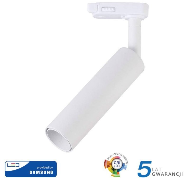 v-tac Oprawa 7W LED V-TAC Track Light SAMSUNG CHIP CRI90+ Biała VT-407 5000K 420lm