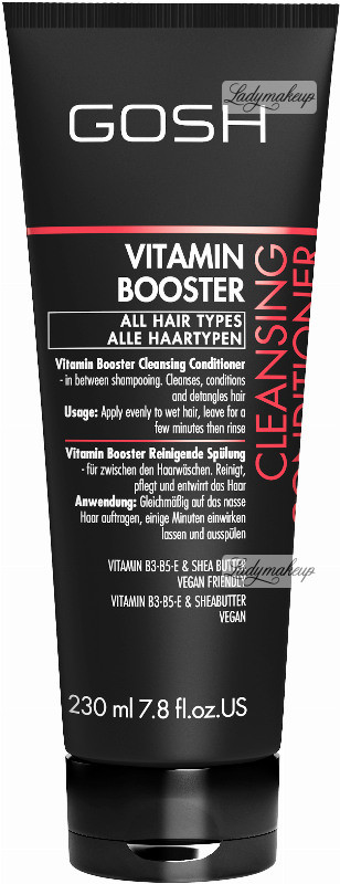 Gosh VITAMIN BOOSTER - CLEANSING CONDITIONER - Hybrydowa odżywka myjąca do włosów GOSVCHMWL