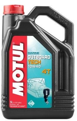 Motul Huile lubrifiante motores Nautica motos Agua fueraborda outboard Tech 4T 10 W40 1l 106354/74
