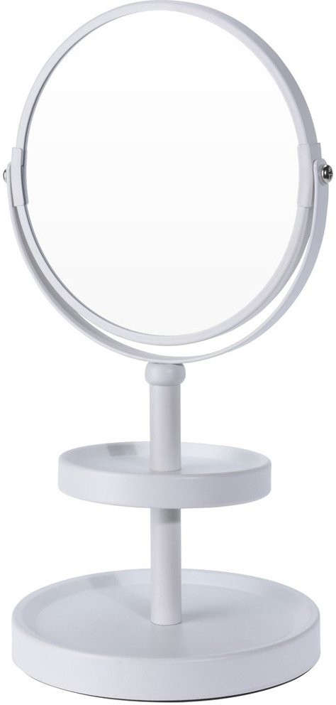 Bathroom Solution Lusterko kosmetyczne metalowe łazienkowe z półką kolor biały 106000110-white