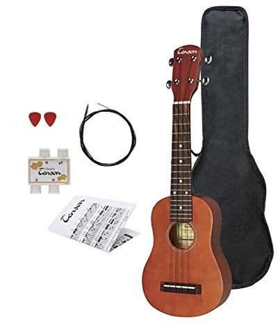 Tenson F502820 Miguel Almeria ukulele, w komplecie pokrowiec, kamerton dmuchany, zapasowe struny, tabela chwytów i 2 kostki do gry F502820