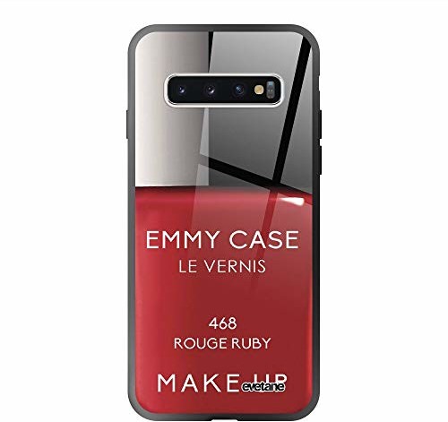 Samsung Evetane Etui ochronne ze szkłem hartowanym do Galaxy S10 Plus, 16,4 cm (6,4 cala), czerwone CD_97383