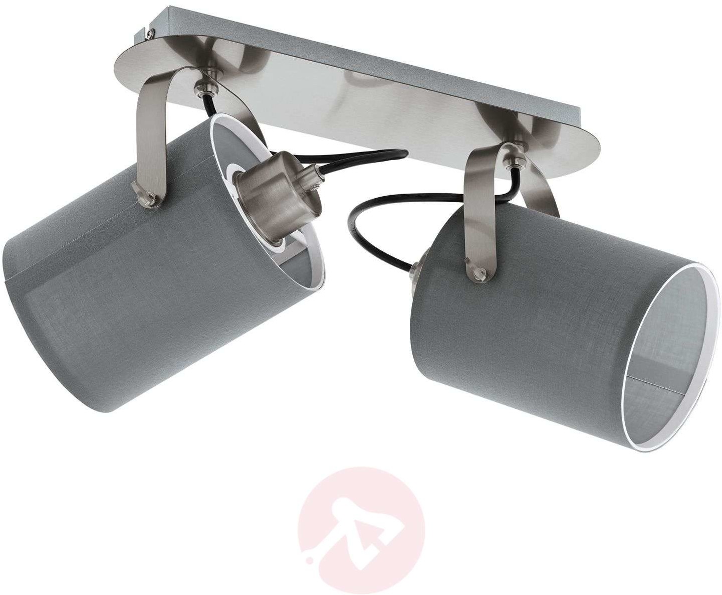 Eglo Lampa sufitowa Villabate z 2 kloszami tekstylnymi