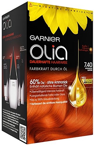Garnier Olia intensywna miedź 7.4, zawiera 60%, trójpak (3 x 1 sztuka)