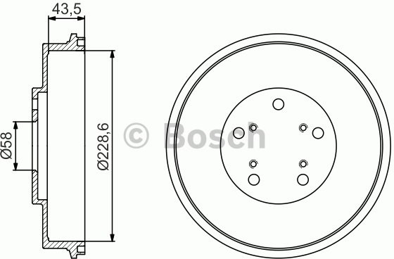 BOSCH Bęben hamulcowy 0 986 477 231