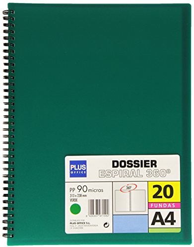 Office Plus Plus Office 13461  20-GN dossier Binder z 20 koszulek i łącznik sprężynowy, A4, zielony 13461-20-GN