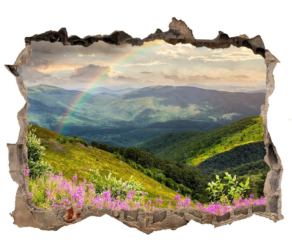 Wallmuralia.pl naklejka fototapeta 3D widok Górski pejzaż