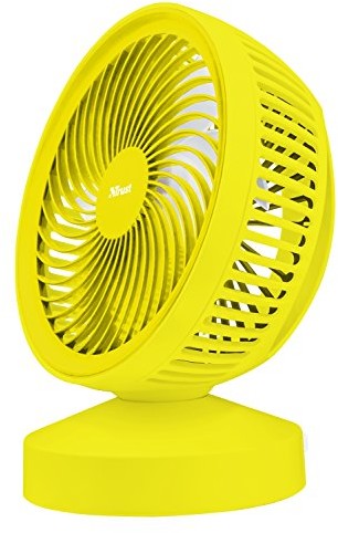 Trust Vento wentylator USB (Mini Fan do biura lub domu), żółty 22745