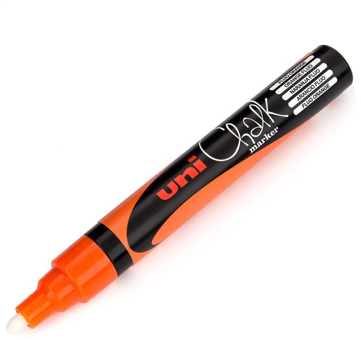 Uni Marker kredowy Chalk PWE-5M - pomarańczowy PWE-5MPO