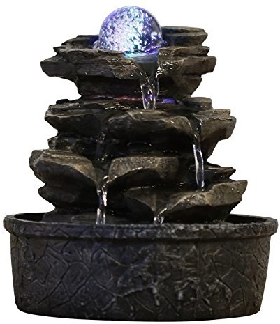 Zen Light Zen 'light Little Rock fontanny z poliresinu, ciemnobrązowy, 20 x 20 x 23 cm LITTLE-ROCK